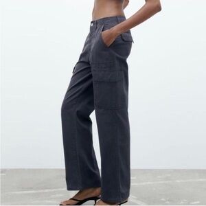NWT Zara Canvas Cargo Pants